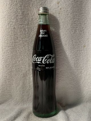 Full 16oz Coca - Cola Screw - Top Acl Soda Bottle Hamlet,  N.  C.
