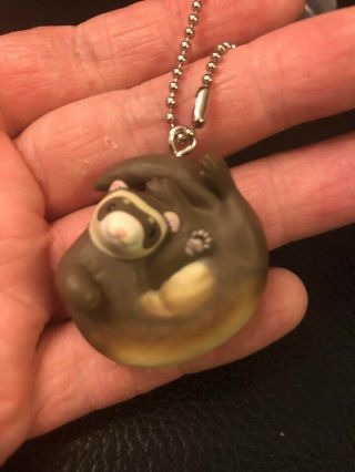 Japan Rolling Ferret Pet Animal Pvc Mini Figurine Figure Keychain F