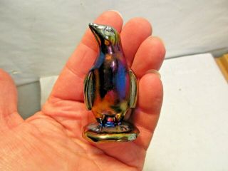 Boyd Purple Carnival Glass 3 " Penguin That Is In Good Shape - Nr