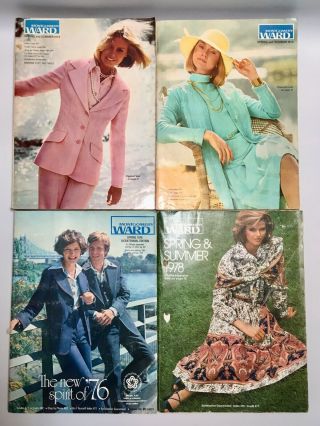 4 Vintage Montgomery Ward Catalogs 1973 - 1974 - 1976 Bicentennial Edition - 1978
