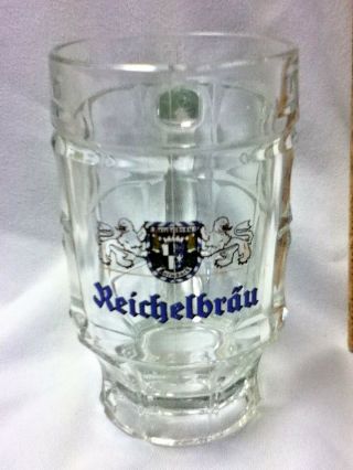 Reichelbrau Beer Glass Mug.  4 Liter German Import Germany Bier Vintage Old Te3