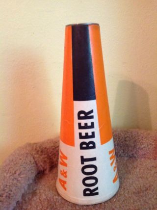 Vintage A & W Root Beer Waxed Quart Cone - No Lid