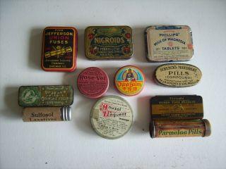 Old Patent Medicine Tins