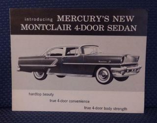1955 Mercury Montclair Automobile Sales Brochure - Old Stock