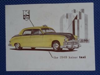 1949 Kaiser - Frazer Taxi Cab Part Color Sales Brochure -