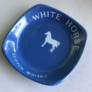 Vintage Blue White Horse Scotch Whisky Wade English Ceramic Change Dish