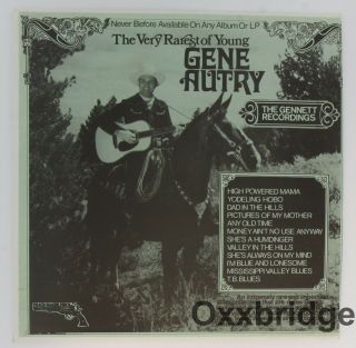 Gene Autry The Very Rarest Gennett Rare Trackins Nm Near Country Bluegrass