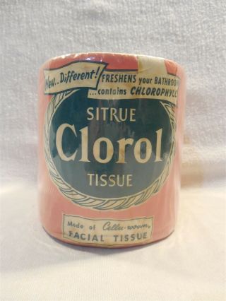 Vintage 1952 Sitrue Inc Clorol Toilet Paper Toilet Tissue Roll