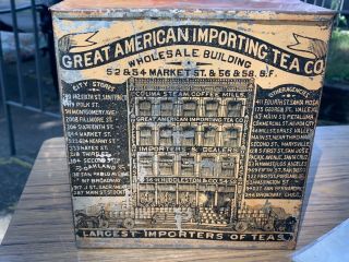 Rare Antique San Francisco Ca Tea Tin Box 1890’s Colima Coffee
