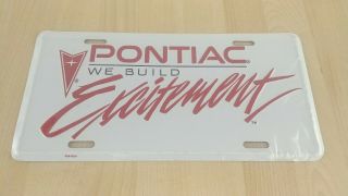 Vintage Pontiac We Build Excitement License Plate - Decorative Plate