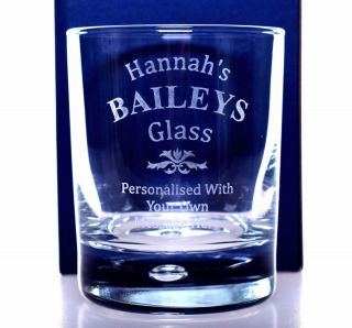 Personalised Baileys Glass Tumbler Gift 18th/21st/30th/40th/50th Birthday/nan
