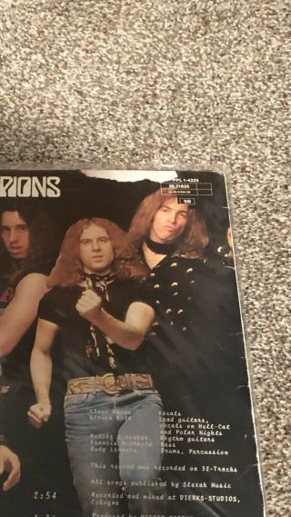 Scorpions - Virgin Killer Press Uncensored Lp Vinyl Metal Motley Crue 5