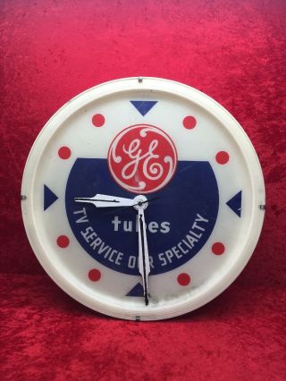 Vintage Ge Tv Tubes Service Our Specialty Lighted Clock Neon Products Inc