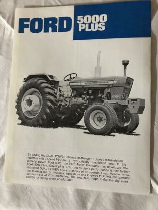 Ford 5000 Tractor Plus Model Brochure