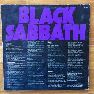 Black Sabbath – Master of Reality – NM Hard Rock - Heavy Metal Vinyl LP – 2