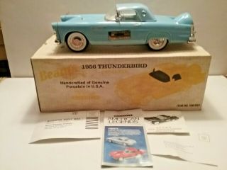 Jim Beam Whiskey Blue 1956 Ford Thunderbird Decanter Empty Vintage 1986