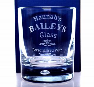 Personalised Baileys Glass Tumbler Gift For Birthday/mum/nanny/nan/nana/grandma