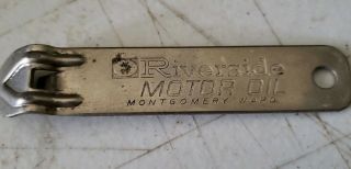Vintage Riverside Motor Oil Montgomery Wards Can Bottle Opener