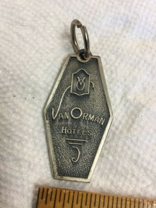 Antique Vintage Key Fob Keychain Van Orman Hotels Terre Haute House Indiana