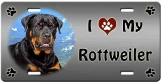 Rottweiler License Plate - Love