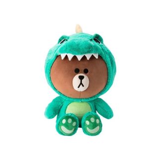 Korea Line Friends Wanna Be Brown Dinosaur Dino Animal Mascot 25cm Plush Doll