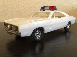 Vintage Processed Plastics 1969 Dodge Charger Police Car White