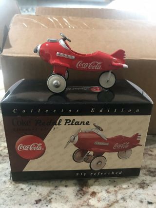 1997 Coke Coca Cola Pedal Plane 1:18 Scale Collectible Toy Mini Pedal Car Nrfb