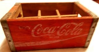 Rare Vintage Coca - Cola Coke Wooden 6 Pack Crate / Box / Case