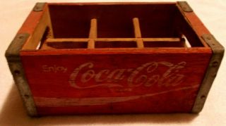 Rare Vintage COCA - COLA COKE Wooden 6 pack Crate / Box / Case 2
