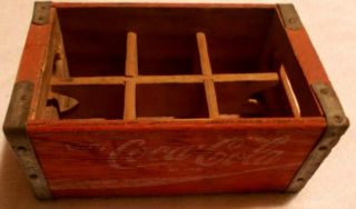 Rare Vintage COCA - COLA COKE Wooden 6 pack Crate / Box / Case 3