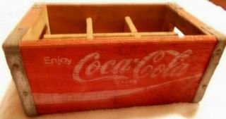 Rare Vintage COCA - COLA COKE Wooden 6 pack Crate / Box / Case 5
