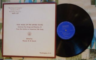 Folk Music Of The U.  S.  - American Sea Songs & Shanties Va Lp Loc Alan Lomax M -