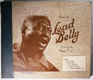 Lead Belly Asch 343 E - /e - 3 Record Set Pre War Blues 78 Rpm Album