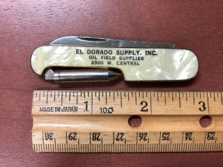 Vintage Ambassador Pocket Knife Oil Field Advertising El Dorado,  Kansas 2