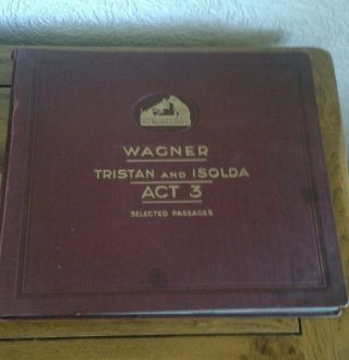 Hmv Record Album No.  51 Wagner " Tristan And Isolda Act 3 " 5 X12 " 78 Rpm Records