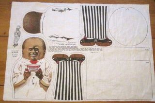 Creame Of Wheat Rastus Uncut Cloth Doll - - 1920 