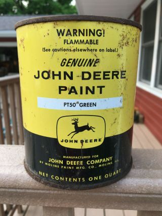 John Deere Paint Can Vintage John Deere Pt50 Green Metal Can 4 - Leg Deer
