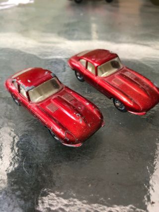 Two Matchbox Lesney Red 1962 Jaguar E - Type Xke 32 England Diecast Twins