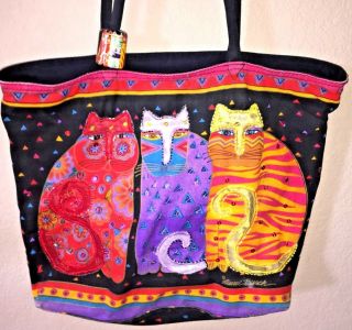 Cat - Lady Feline Kitty - Catstote Bag Bling Beaded Sequins Laurel Burch Zipper