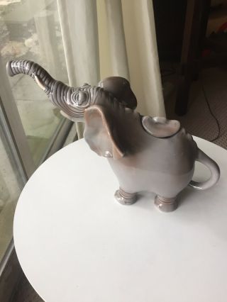 Blue Sky Elephant Teapot Ceramic Art Pottery