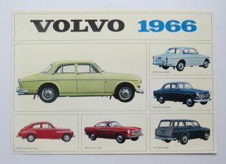 1966 Volvo Brochure 122s 1800s 544 Vintage