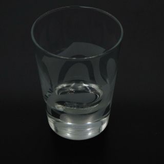 Baileys Etched Bubble Bottom Rocks Glass With Decorative Etched Pattern