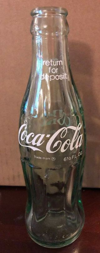Coca Cola / Coke Glass Bottle 6 1/2 Fl Oz Sarasota Fla