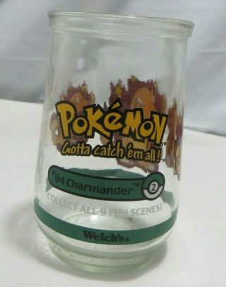 Welch ' s Jelly Jar Pokemon 04 Chamander Juice Glass 2