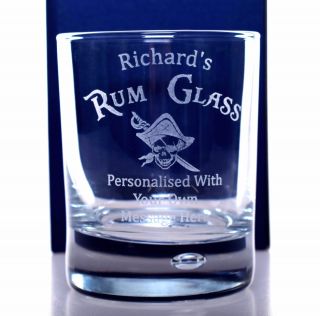 Personalised Rum Glass Tumbler Gift 18th/21st/30th/40th/boys/men/girls/dad/daddy