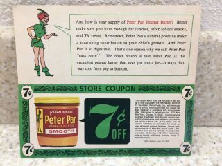 Rare Vintage 1969 PETER PAN Peanut Butter Ad & Coupon 2