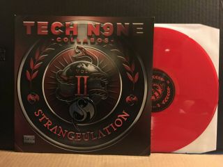 Tech N9ne Collabos - Strangeulation Vol Ii Red Vinyl Lp With Logo Sticker