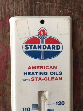 Vintage Standard American Heating Oils Advertising Thermometer 1962 3