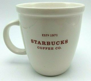 Starbucks 2007 Holiday Christmas White Abbey Coffee Mug Cup Red Letter 18oz 1971