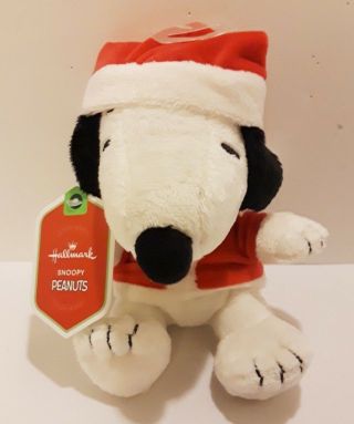 Snoopy Christmas Holiday Santa Claus Suit 7 " Plush Stuffed Toy Hallmark Peanuts
